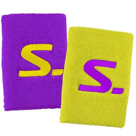 Salming Wristband Short 2 Pack - Purple Yellow
